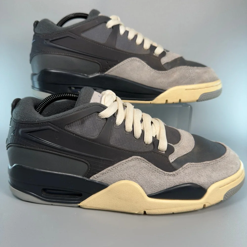 Nike Air Jordan 4 RM Mens 9.5 9 1/2 Iron Grey Black Bone Sneakers Low Top Shoes